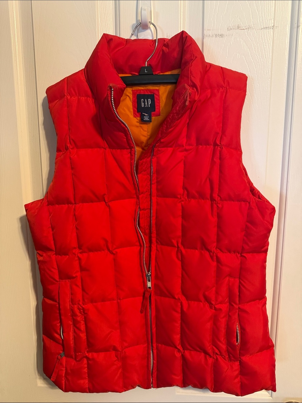 GAP Bright Red Quilted Vest